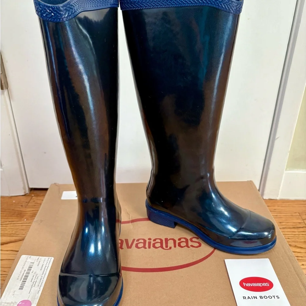 Havaianas Tall Rain Boots Galoshes Women’s Size 5 - Picture 3 of 7